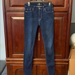 7 for mankind high waisted skinny size 27